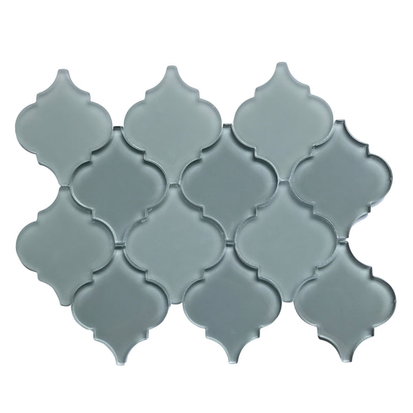 Frosted Mix Lantern Arabesque Glass Mosaic Tile