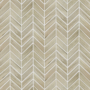 Wood Look Textured Chevron Porcelain Mosaic