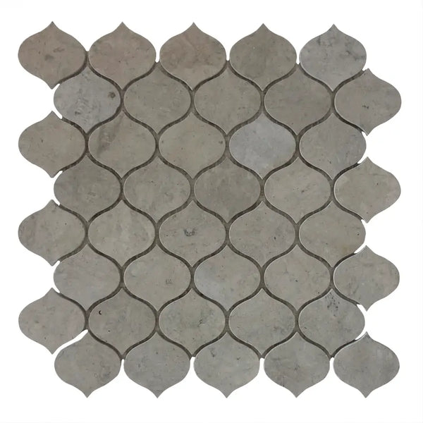 Dark Gray Droplet Marble Mosaic Tile