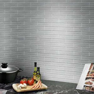 Space Gray Linen Glass Mosaic