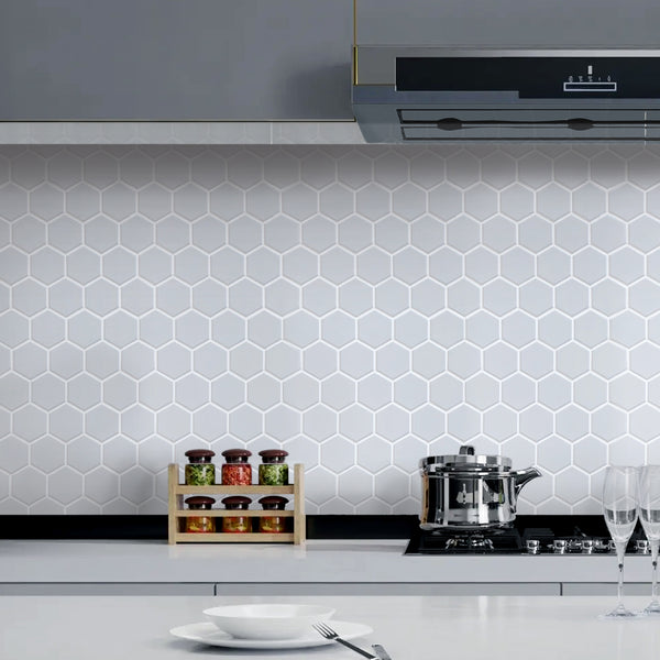 2" Soft Gray Hexagon Matte Porcelain Mosaic Tile