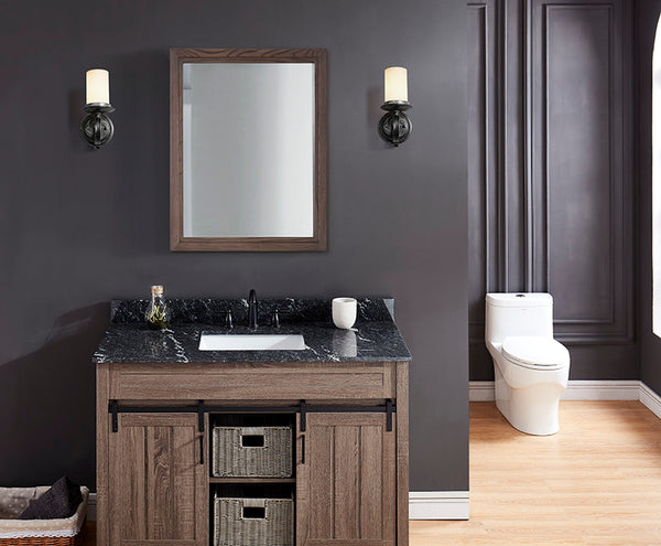 Thunder Black Granite Vanity Top Sink