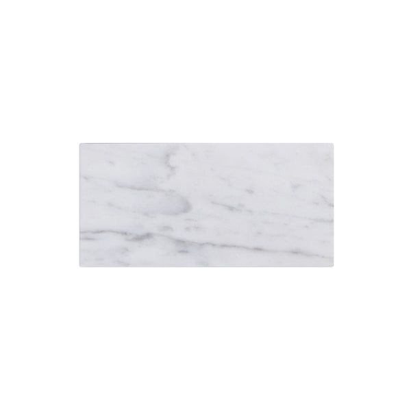 3"x6" Carrara White Polished Marble Tiles