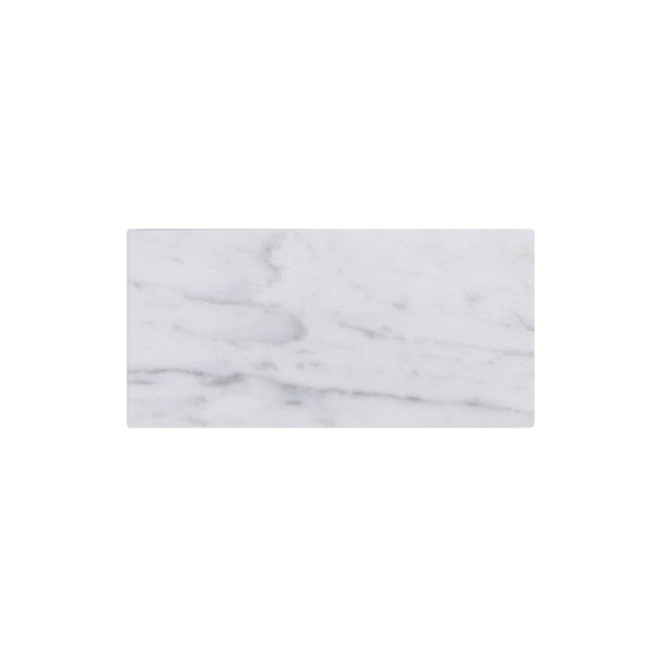 3"x6" Bianco Carrara White Polished Marble Tiles