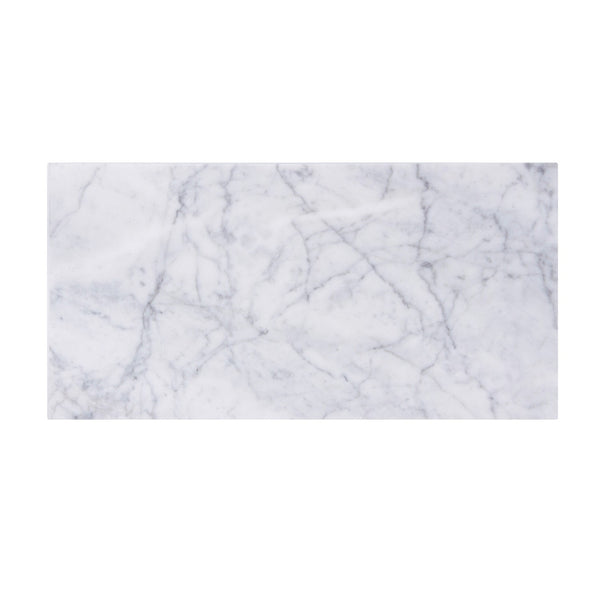 12"×24" Carrara White Polished Marble Tiles