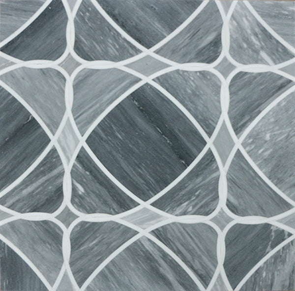 Astral Gray Polished Waterjet Mosaic Tile