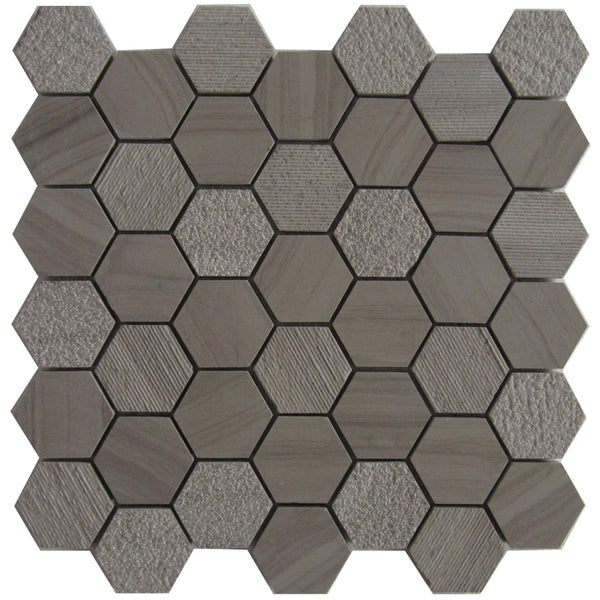 Athena Trinity Hexagon Marble Mosaic Tile