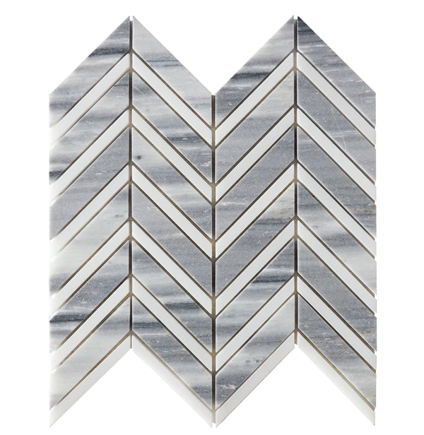 Marmara Chevron Marble Mosaic Tile