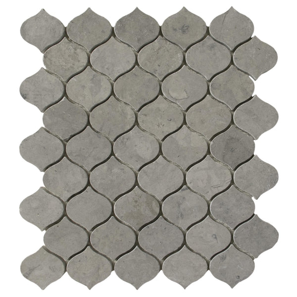 Dark Gray Droplet Marble Mosaic Tile