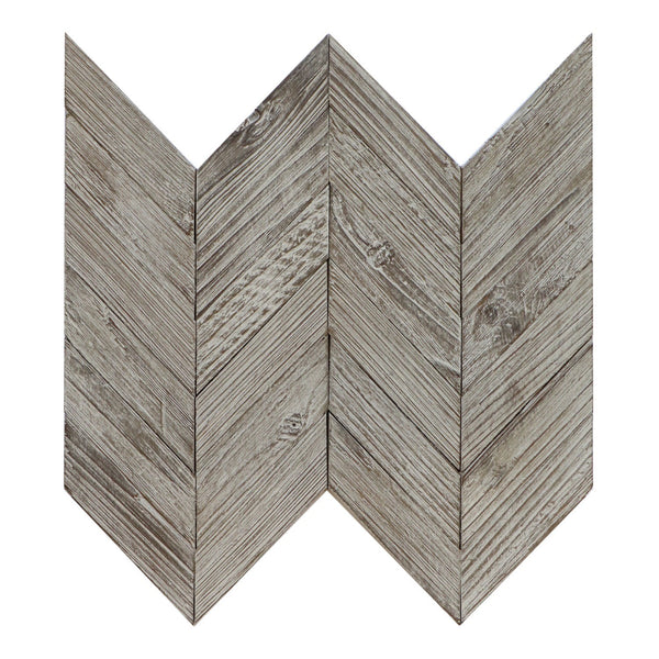 Antique Anchor Teakwood Chevron Wood Mosaic Tile