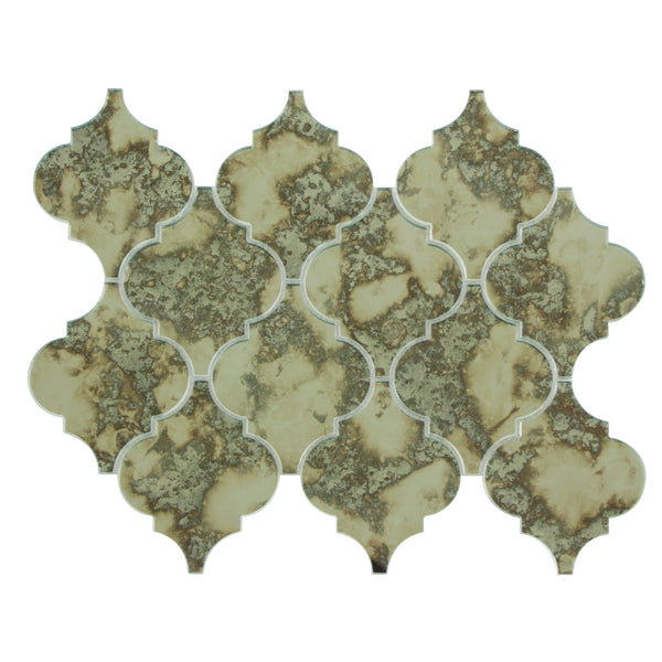 Lantern Antique Mirror Distressed Glass Mosaic Tile